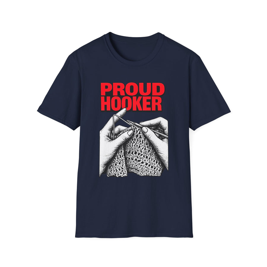 Proud Hooker Fishing Humor Graphic Tee - Detail Shot | INKHAUS