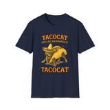 Tacocat Palindrome Funny Foodie Graphic Tee - Lifestyle View | INKHAUS
