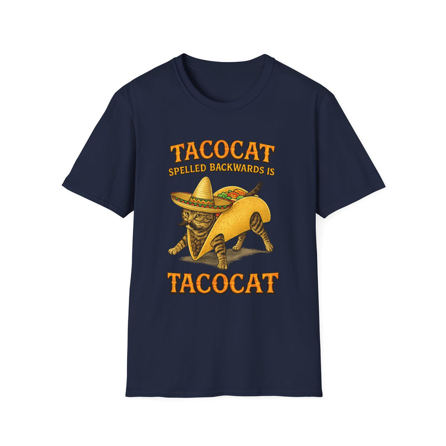 Tacocat Palindrome Funny Foodie Graphic Tee - Lifestyle View | INKHAUS