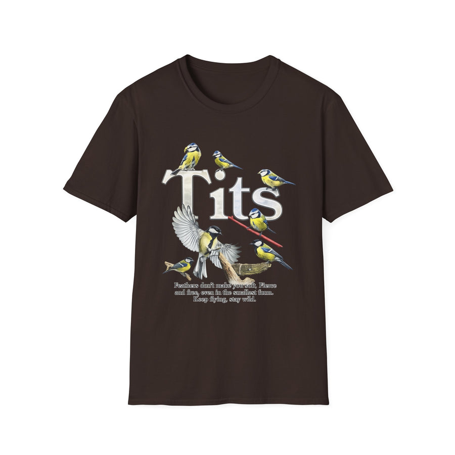 Tits Bird Funny Wildlife Graphic Tee - Front - Alt Color | INKHAUS