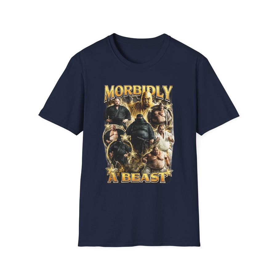 Morbidly a Beast Dark Humor Graphic Tee - Detail Shot | INKHAUS
