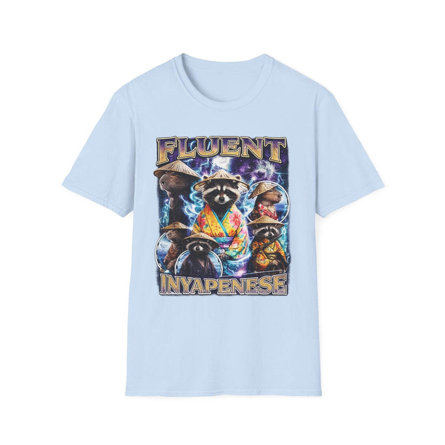 Fluent in Yapenese Funny Graphic Tee - Detail Shot | INKHAUS