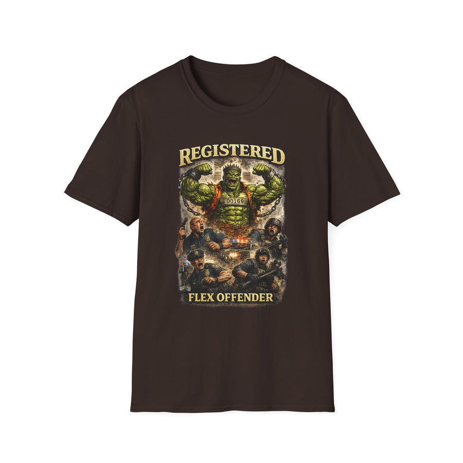 Registered Flex Offender Oversized Graphic Tee - Front - Alt Color | INKHAUS