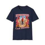 Experienced Cock Handler Dark Humor Graphic Tee - Detail Shot | INKHAUS