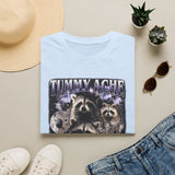 Tummy Ache Survivor Dark Humor Graphic Tee - Lifestyle View | INKHAUS
