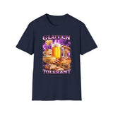Gluten Tolerant Funny Foodie Graphic Tee - Detail Shot | INKHAUS