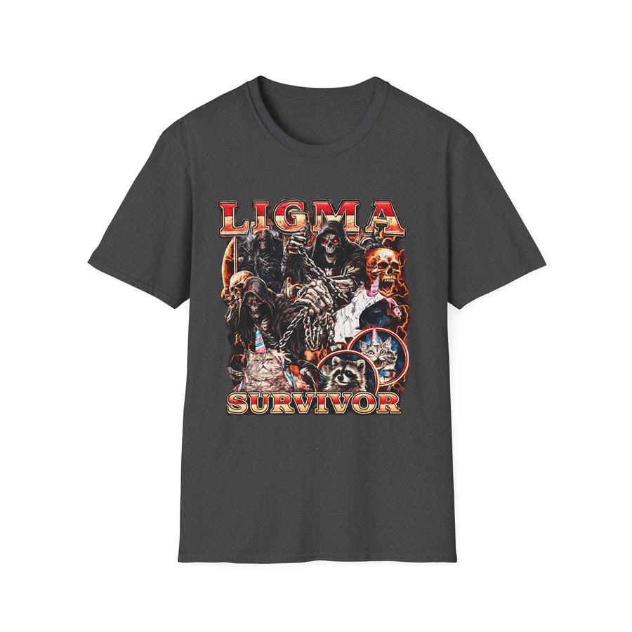 Ligma Survivor Internet Meme Graphic Tee - Back - Alt Color | INKHAUS
