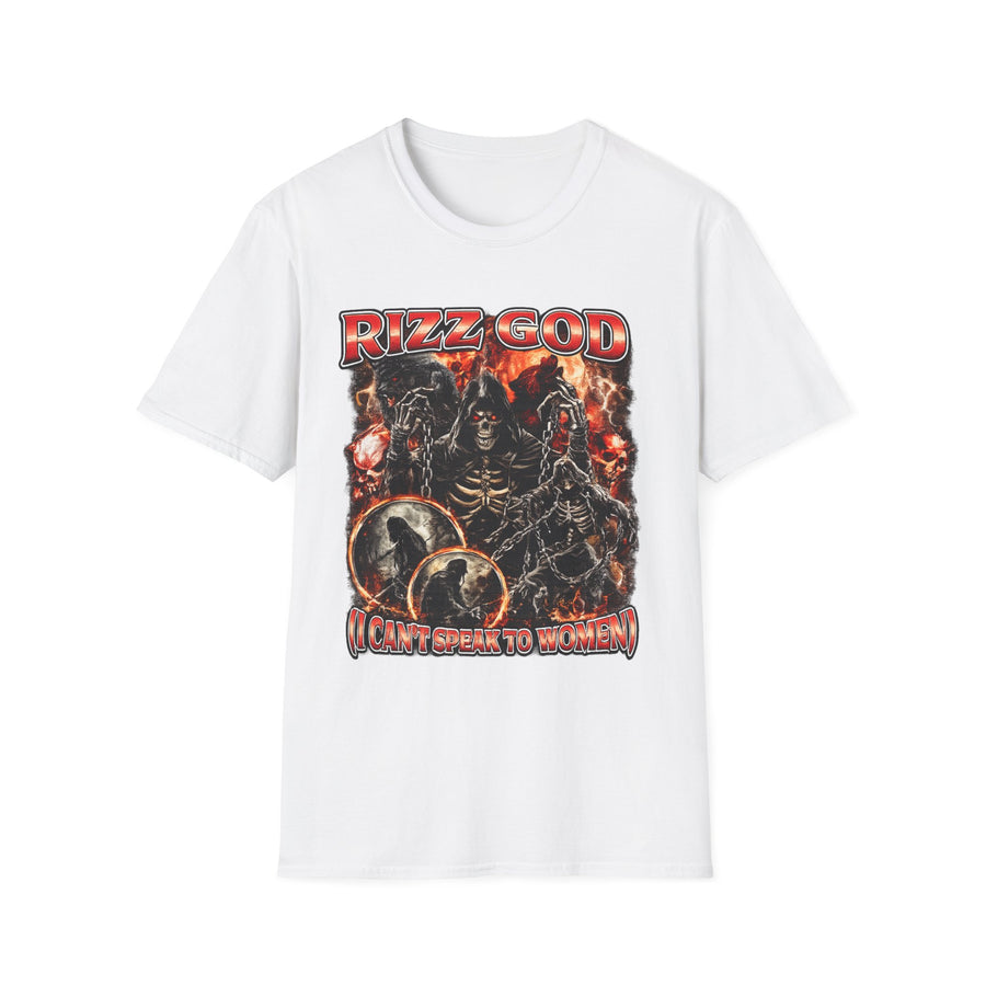 Rizz God Streetwear Dark Humor Graphic Tee - Back View | INKHAUS