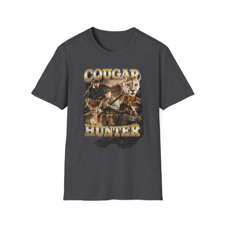 Cougar Hunter Dark Humor Oversized Tee - Back - Alt Color | INKHAUS
