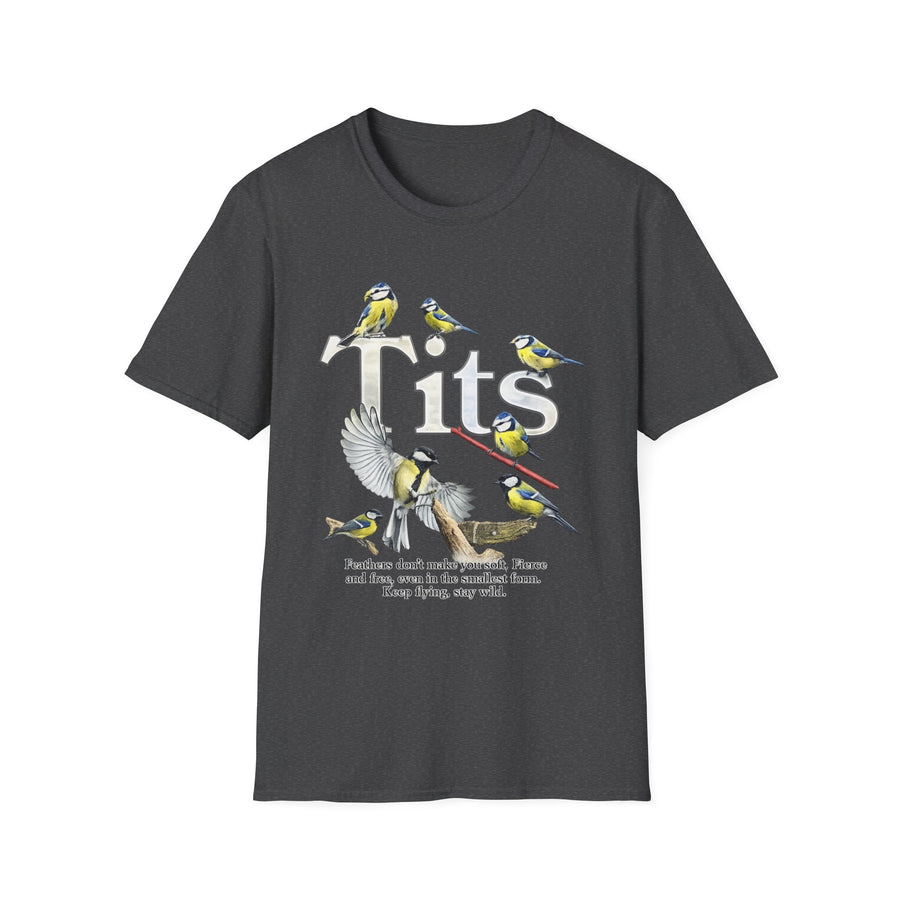 Tits Bird Funny Wildlife Graphic Tee - Back - Alt Color | INKHAUS