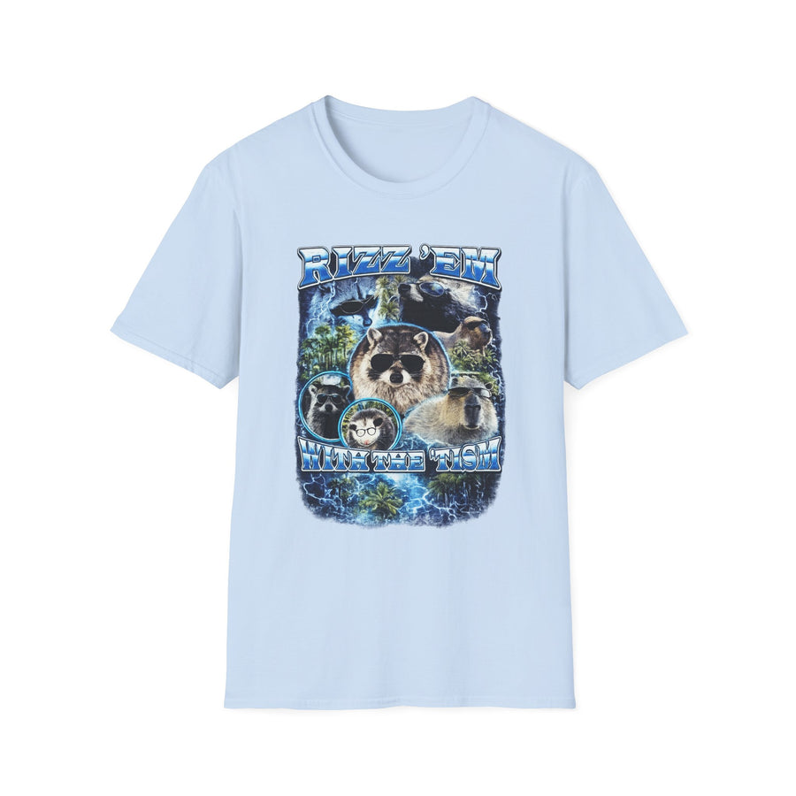 Rizz 'em with the 'Tism Autism Humor Tee - Lifestyle View | INKHAUS