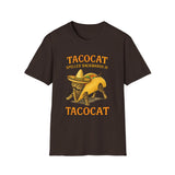 Tacocat Palindrome Funny Foodie Graphic Tee - Front - Alt Color | INKHAUS