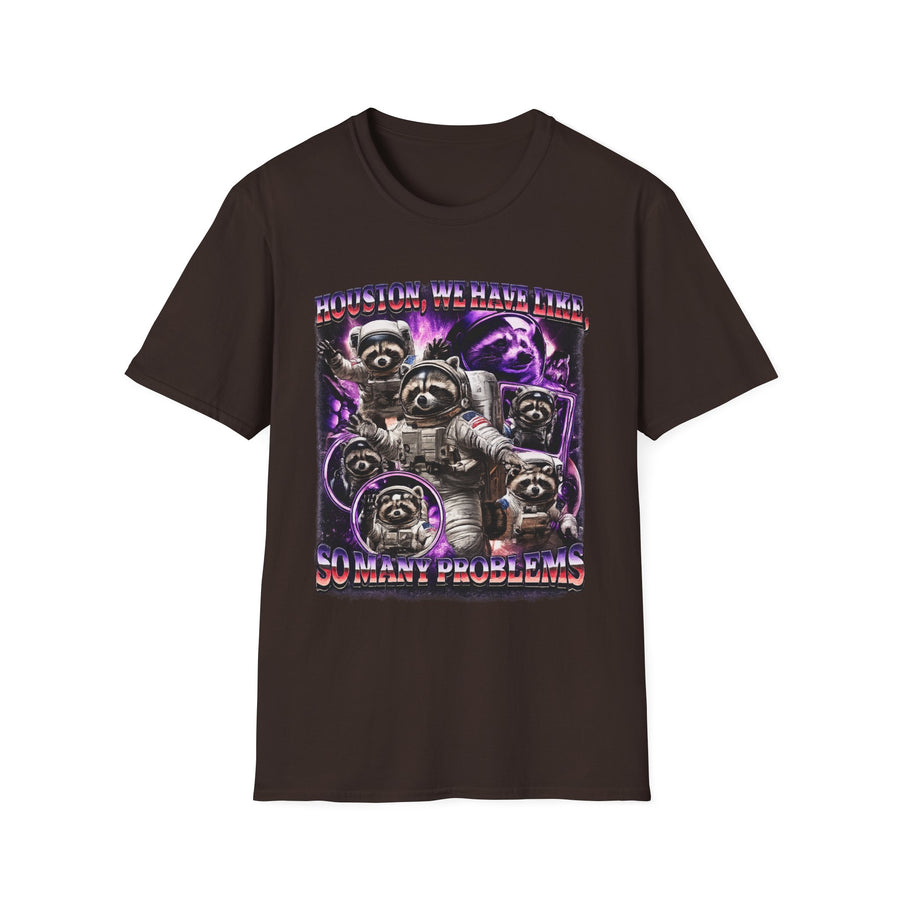 Houston We Have Problems Funny Graphic Tee - Front - Alt Color | INKHAUS