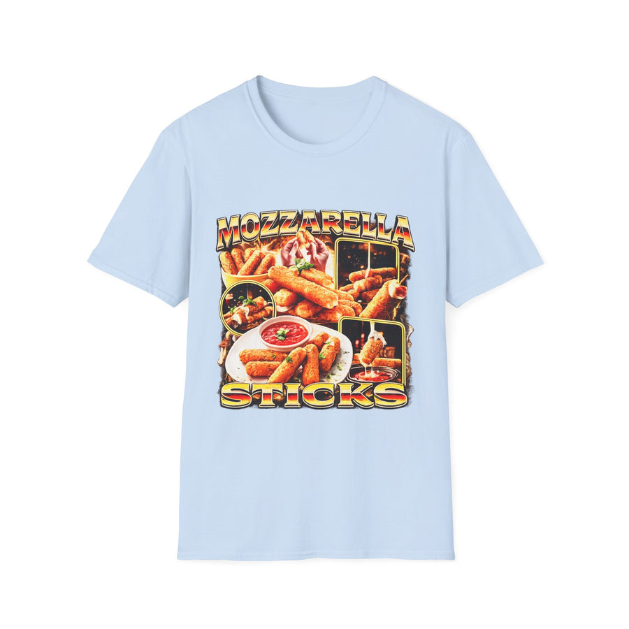 Mozzarella Sticks Funny Food Graphic Tee - Lifestyle View | INKHAUS