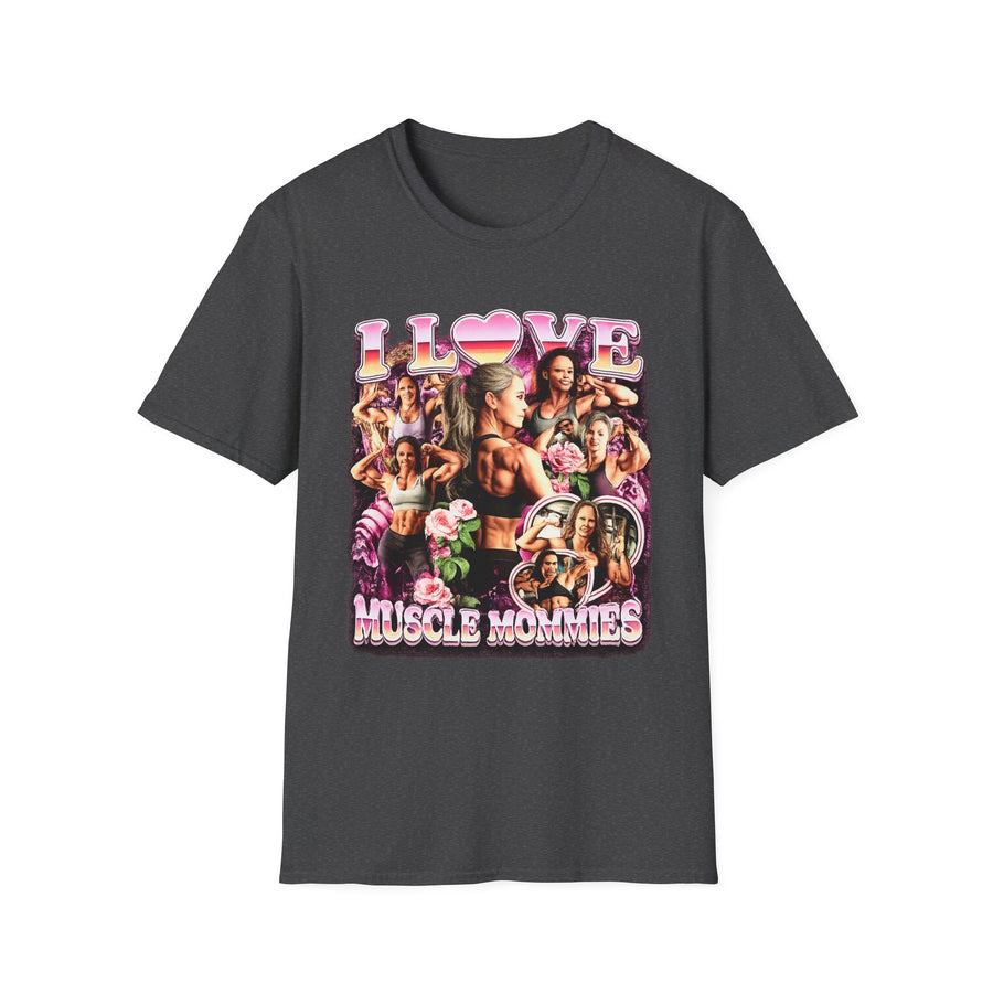 I Love Muscle Mommies Gym Humor Graphic Tee - Back - Alt Color | INKHAUS