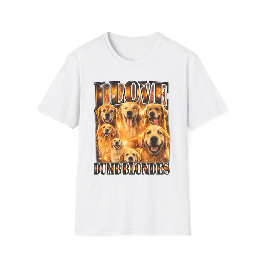 I Love Dumb Blondes Dark Humor Graphic Tee - Back - Alt Color | INKHAUS