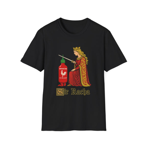 Sir Racha Hot Sauce Wordplay Graphic Tee - Front View | INKHAUS