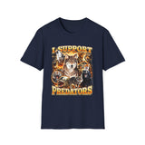 I Support Predators Wolf Funny Wildlife Tee - Detail Shot | INKHAUS