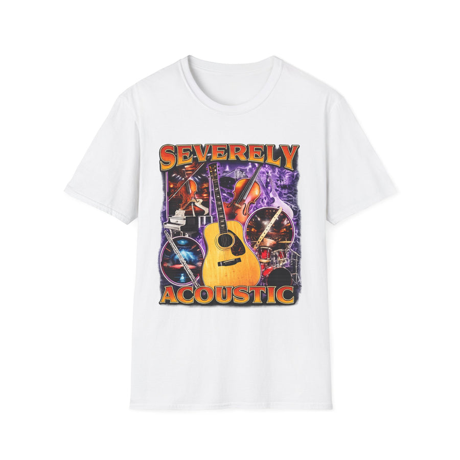 Severely Acoustic Original Dark Humor Graphic Tee - Back View | INKHAUS