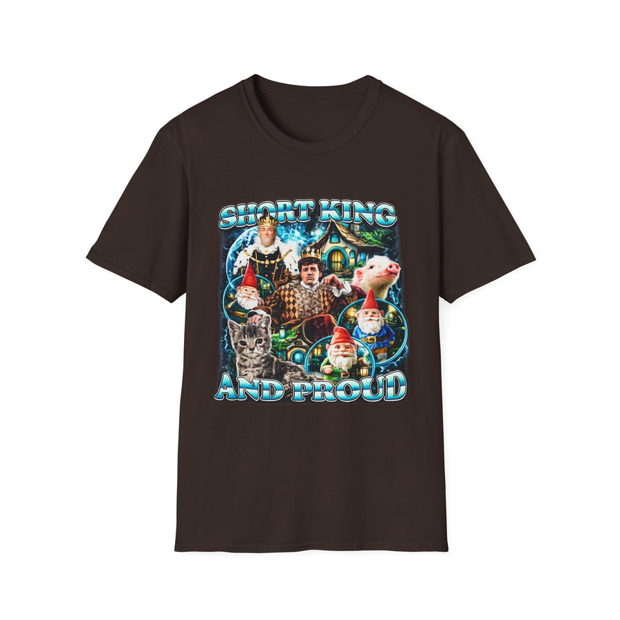 Short King and Proud Oversized Graphic Tee - Front - Alt Color | INKHAUS