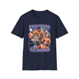 Registered Flex Offender Gym Graphic Tee - Detail Shot | INKHAUS