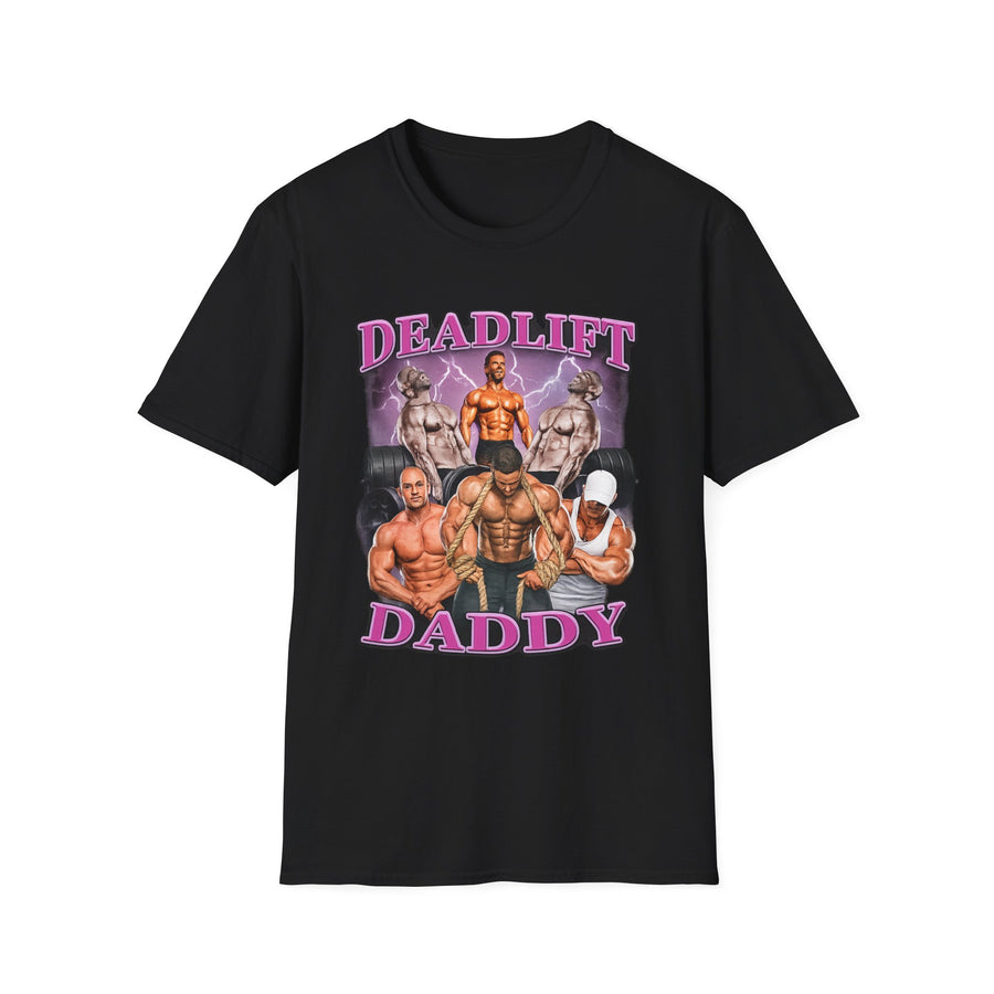 Deadlift Daddy Gym Oversized Graphic Tee - Front View | INKHAUS