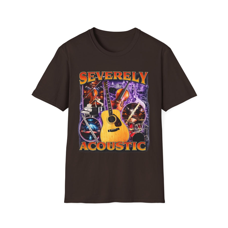 Severely Acoustic Original Dark Humor Graphic Tee - Front - Alt Color | INKHAUS