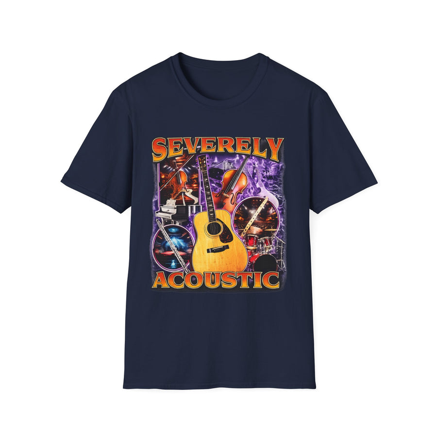 Severely Acoustic Original Dark Humor Graphic Tee - Detail Shot | INKHAUS