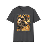 I Love Cheese Funny Foodie Graphic Tee - Back - Alt Color | INKHAUS