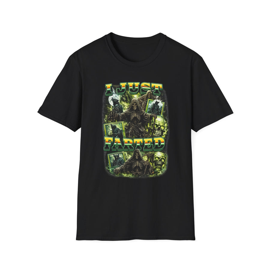 I Just Farted Dark Humor Graphic Tee - Front View | INKHAUS