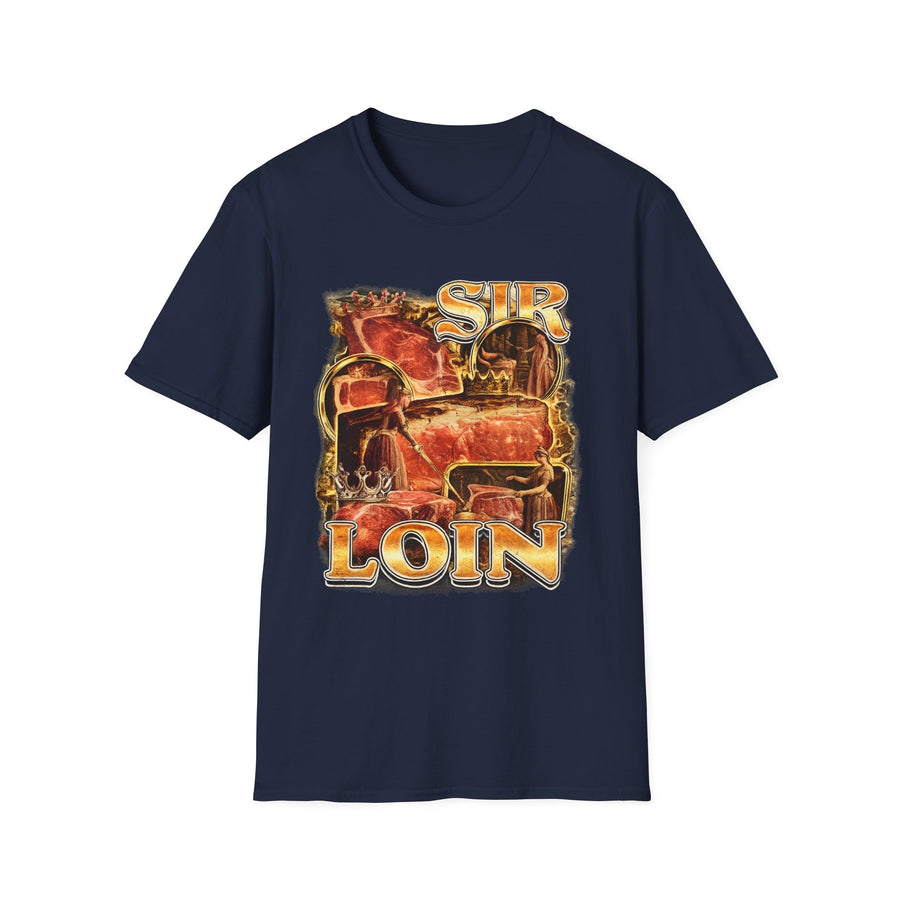 Sirloin Retro Steak Humor Graphic Tee - Detail Shot | INKHAUS