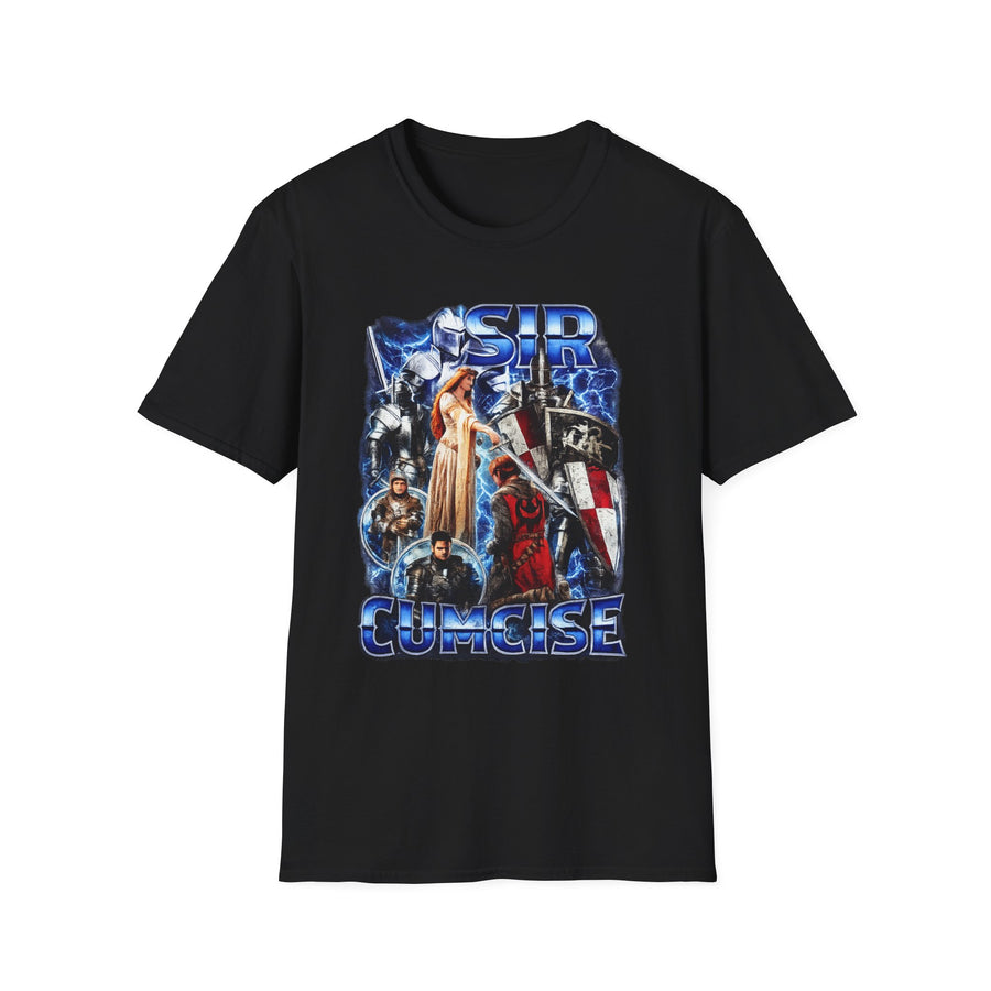 Sir Cumcise Knight Edition Dark Humor Tee - Front View | INKHAUS