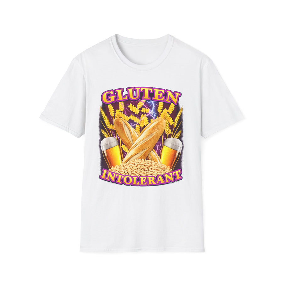 Gluten Intolerant Funny Food Graphic Tee - Back - Alt Color | INKHAUS