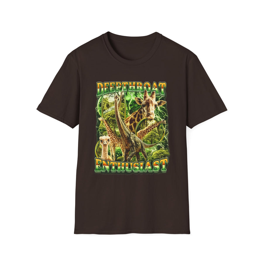 Deepthroat Enthusiast Dark Humor Graphic Tee - Front - Alt Color | INKHAUS