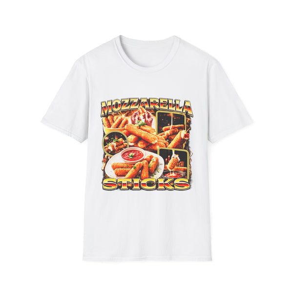 Mozzarella Sticks Funny Food Graphic Tee - Back View | INKHAUS