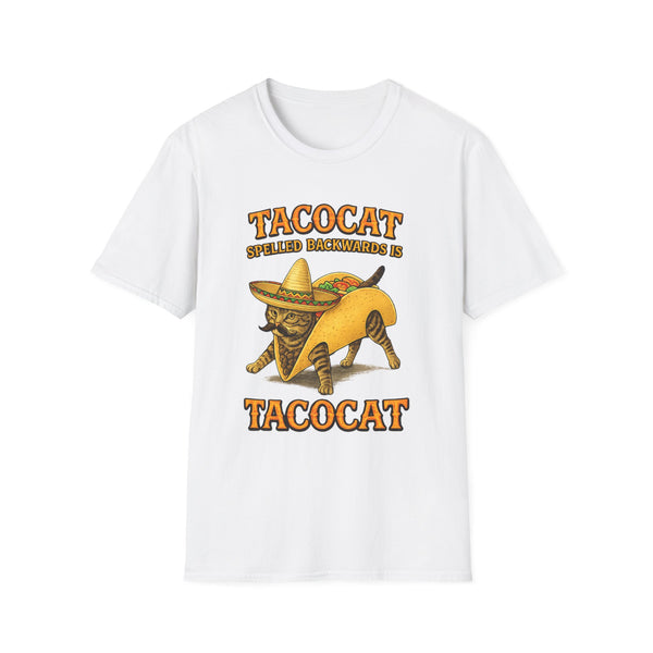Tacocat Palindrome Funny Foodie Graphic Tee - Back View | INKHAUS