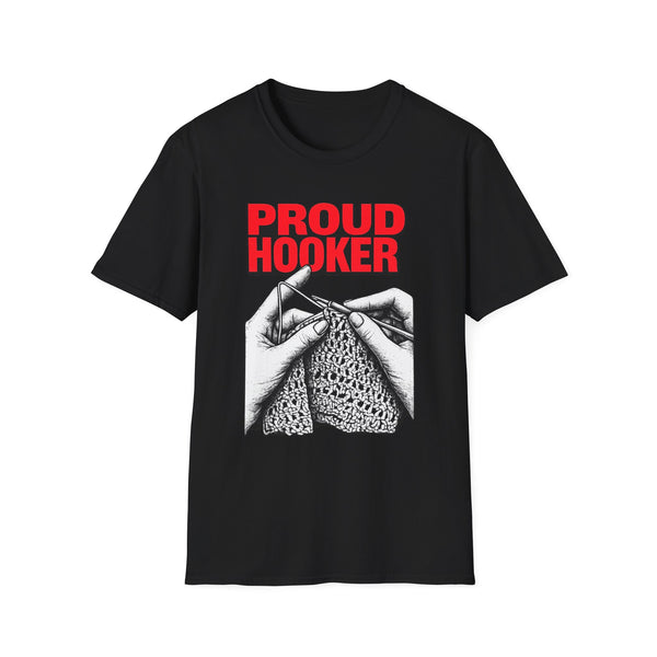 Proud Hooker Fishing Humor Graphic Tee - Front View | INKHAUS