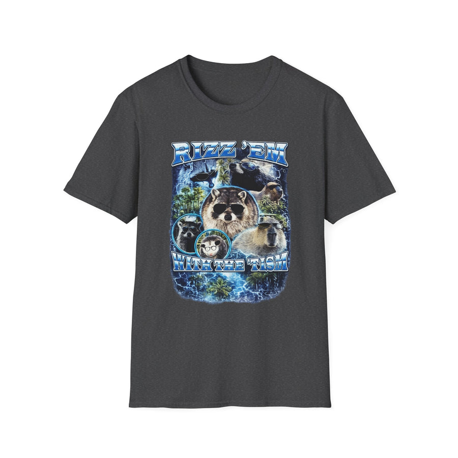 Rizz 'em with the 'Tism Autism Humor Tee - Back - Alt Color | INKHAUS