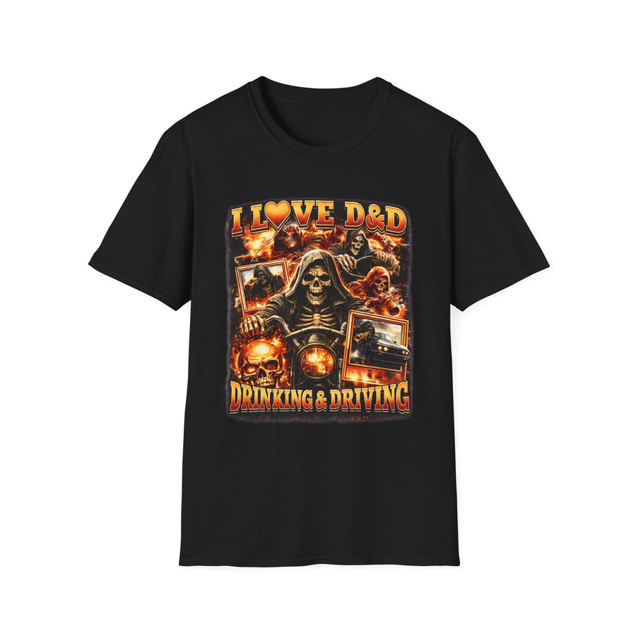 I Love Dungeons and Dragons Geek Graphic Tee - Front View | INKHAUS