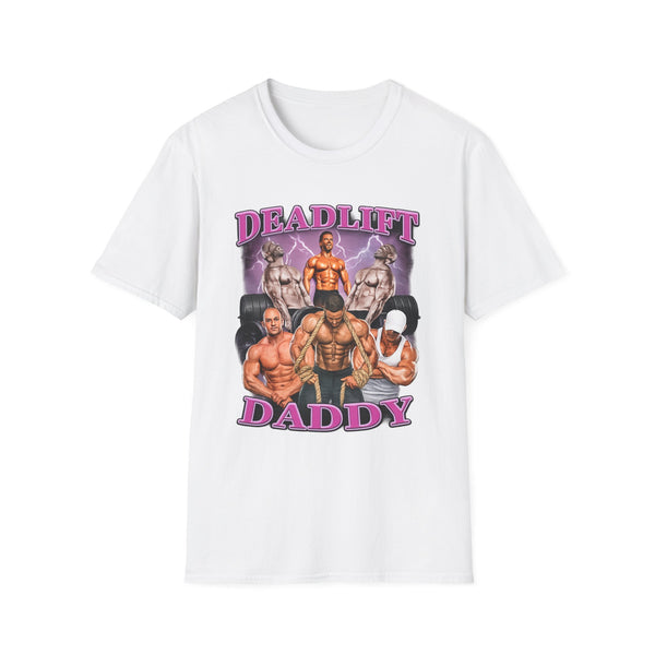Deadlift Daddy Gym Oversized Graphic Tee - Back View | INKHAUS