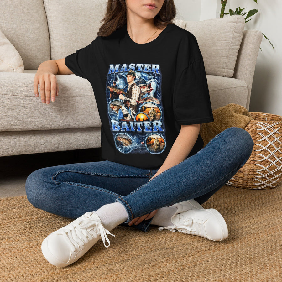 Master Baiter Fishing Dark Humor Graphic Tee - Back View | INKHAUS