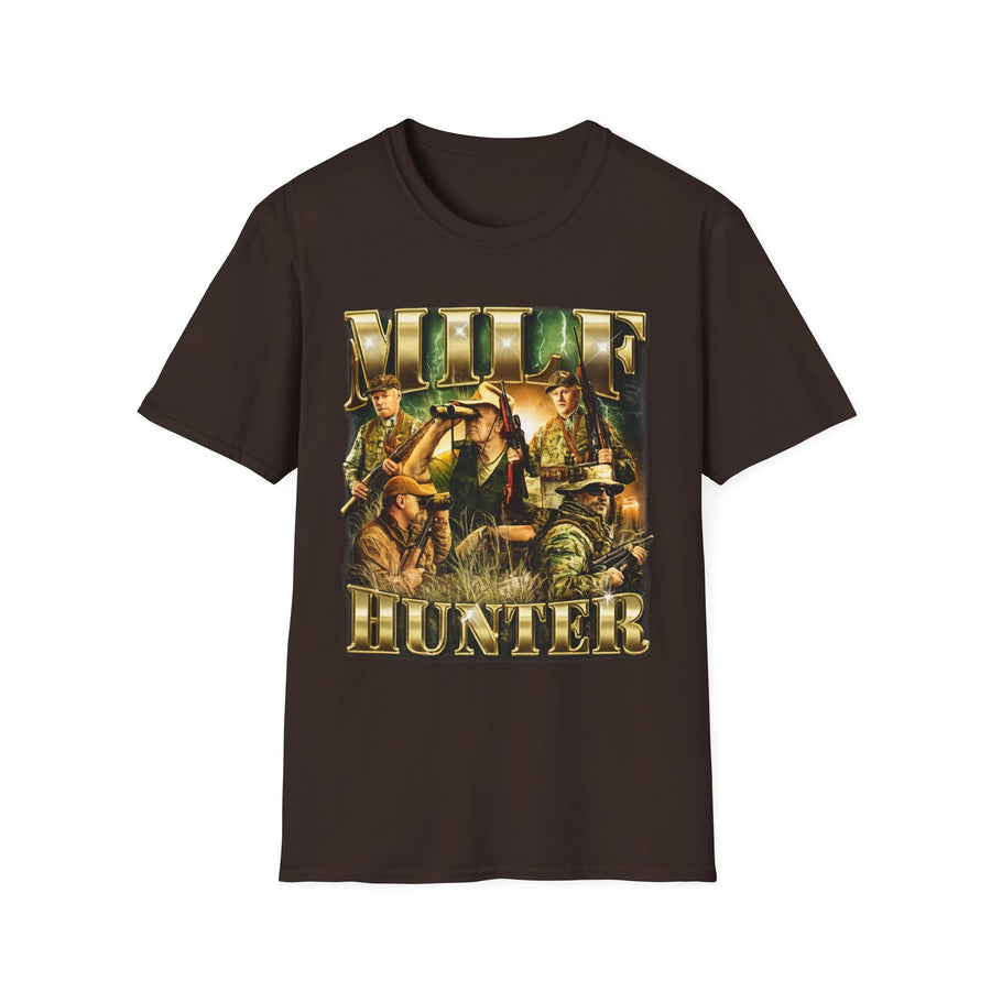 MILF Hunter Camo Dark Humor Graphic Tee - Front - Alt Color | INKHAUS