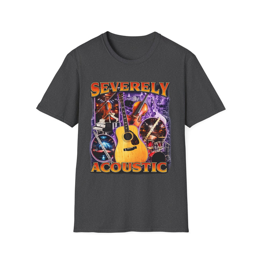 Severely Acoustic Original Dark Humor Graphic Tee - Back - Alt Color | INKHAUS