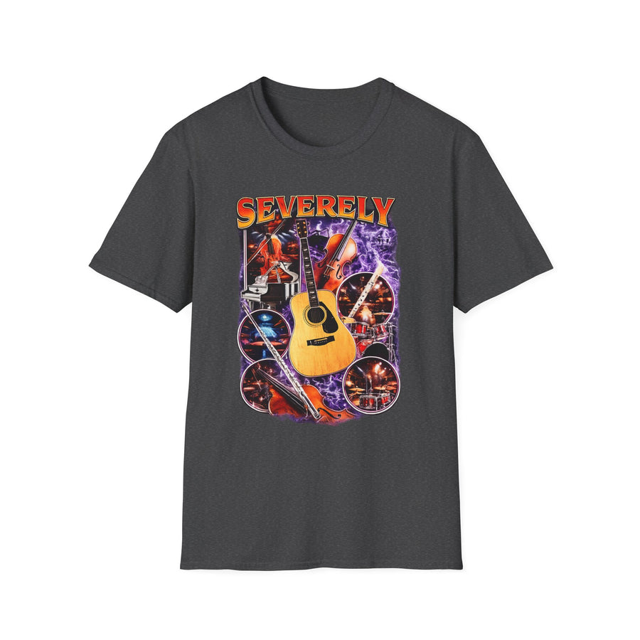 Severely Acoustic Streetwear Dark Humor Tee - Back - Alt Color | INKHAUS