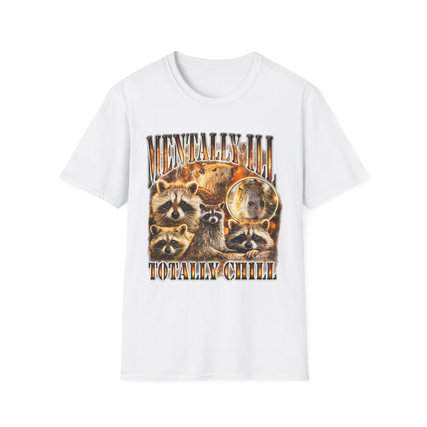 Mentally Ill Totally Chill Dark Humor Tee - Back View | INKHAUS
