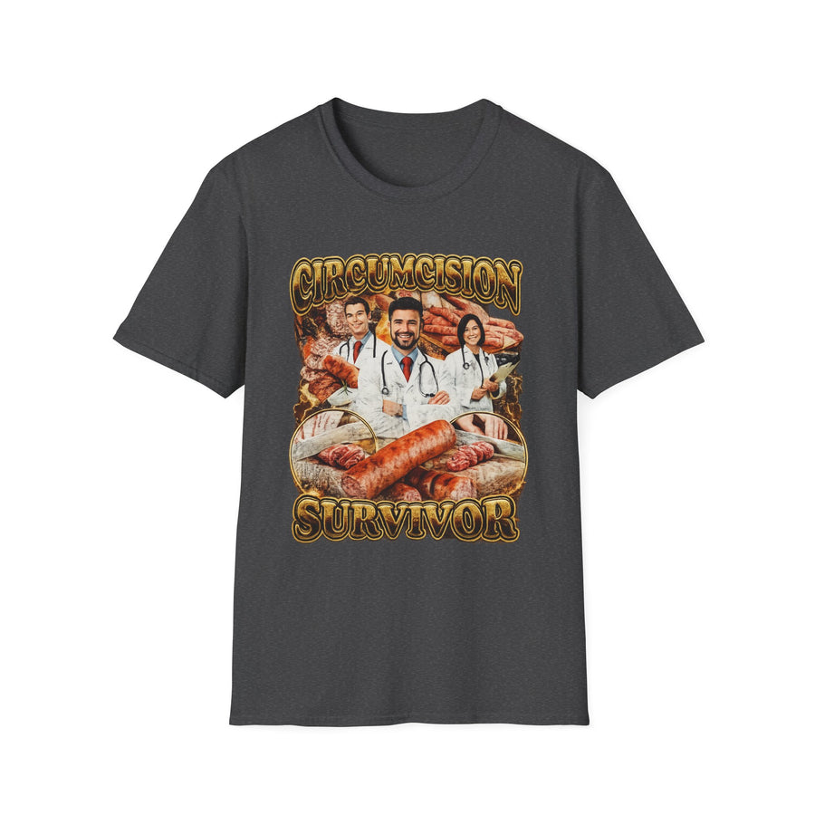 Circumcision Survivor Dark Humor Graphic Tee - Back - Alt Color | INKHAUS