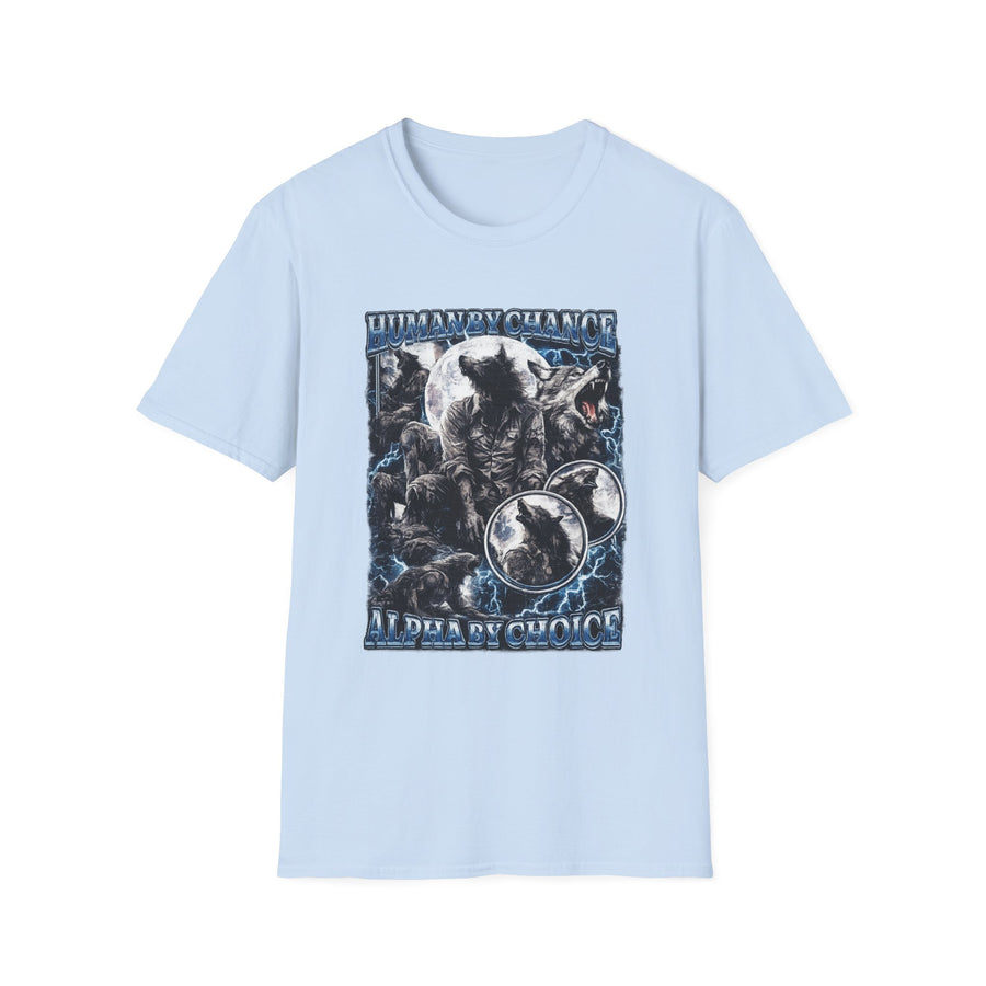 Human by Chance Alpha by Choice Gym Graphic Tee - Lifestyle View | INKHAUS